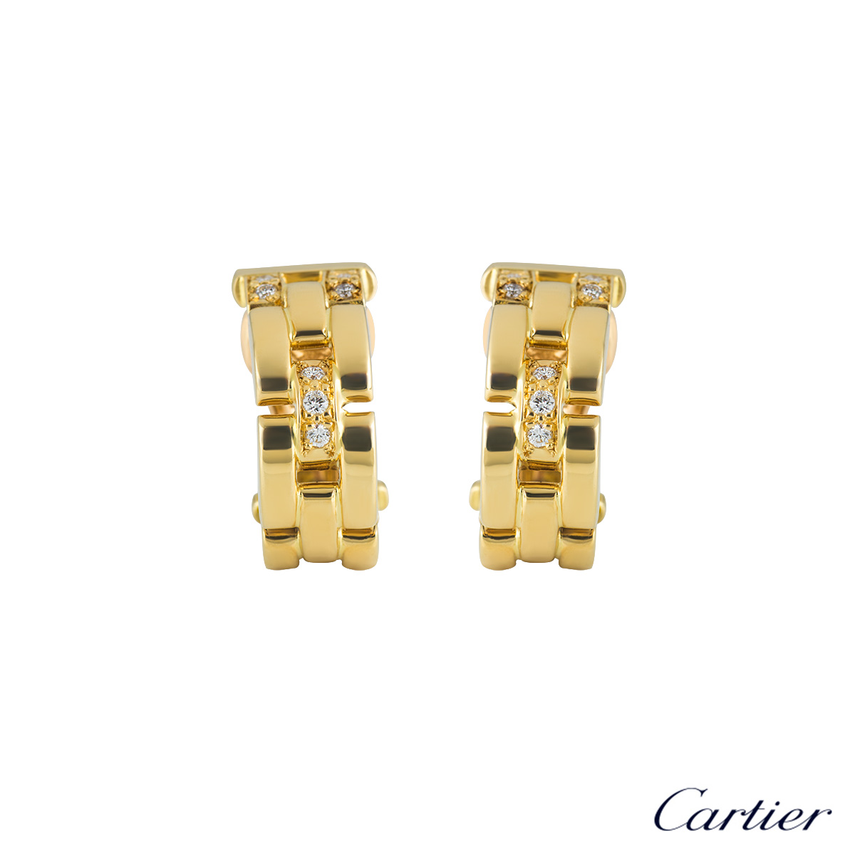 cartier maillon panthere earrings